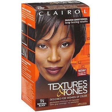 Clairol Textures & Tones Color 1 app 1N NATURAL BLACK