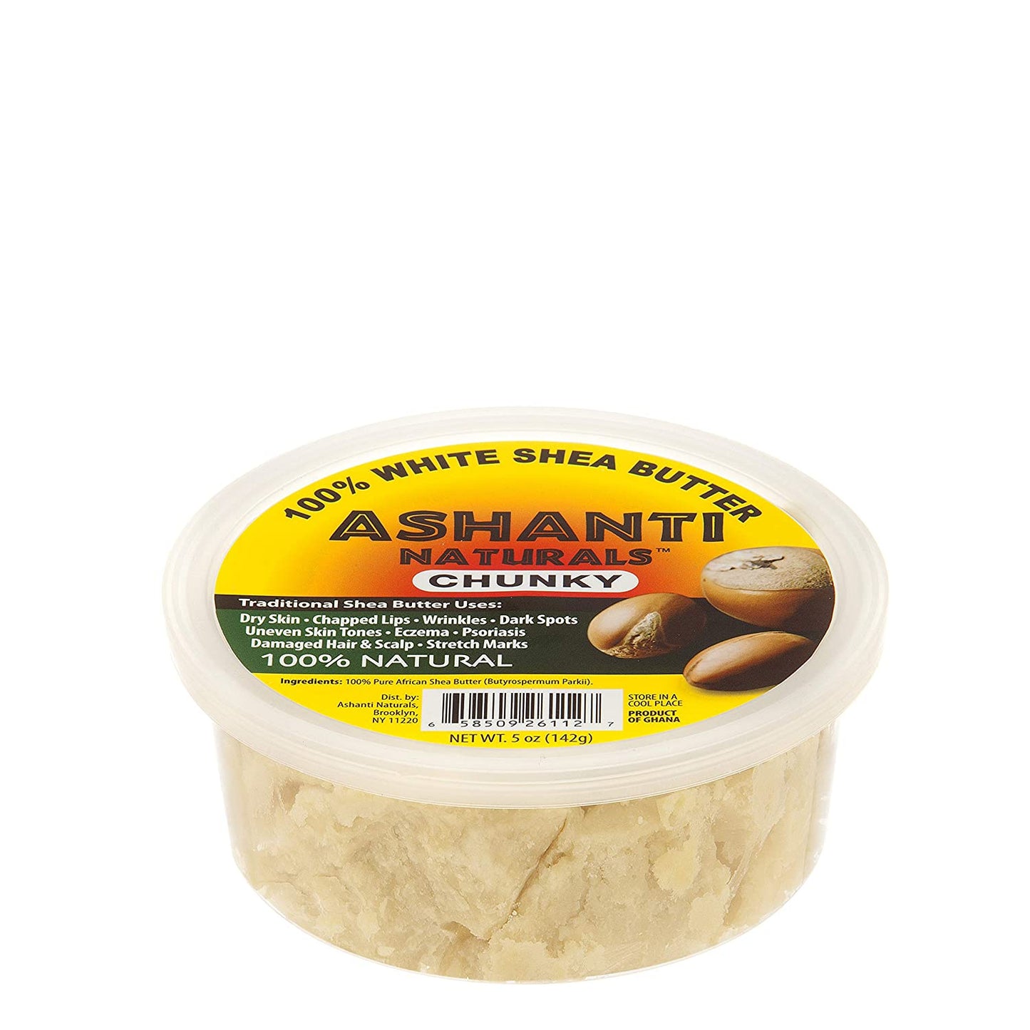 ASHANTI 100% SHEA BUTTER CHUNKY 5OZ