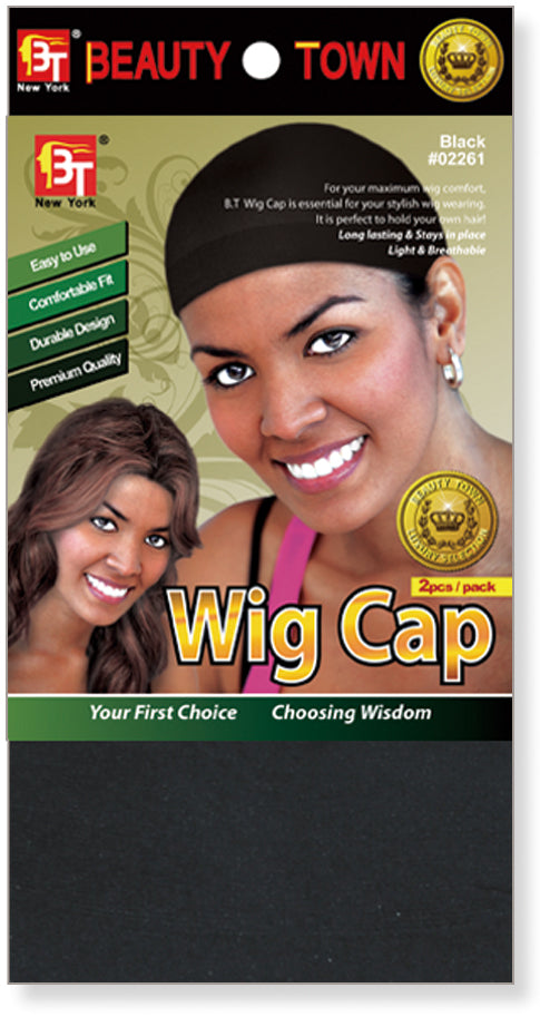 BT WIG CAP 2 PCS (BLK)