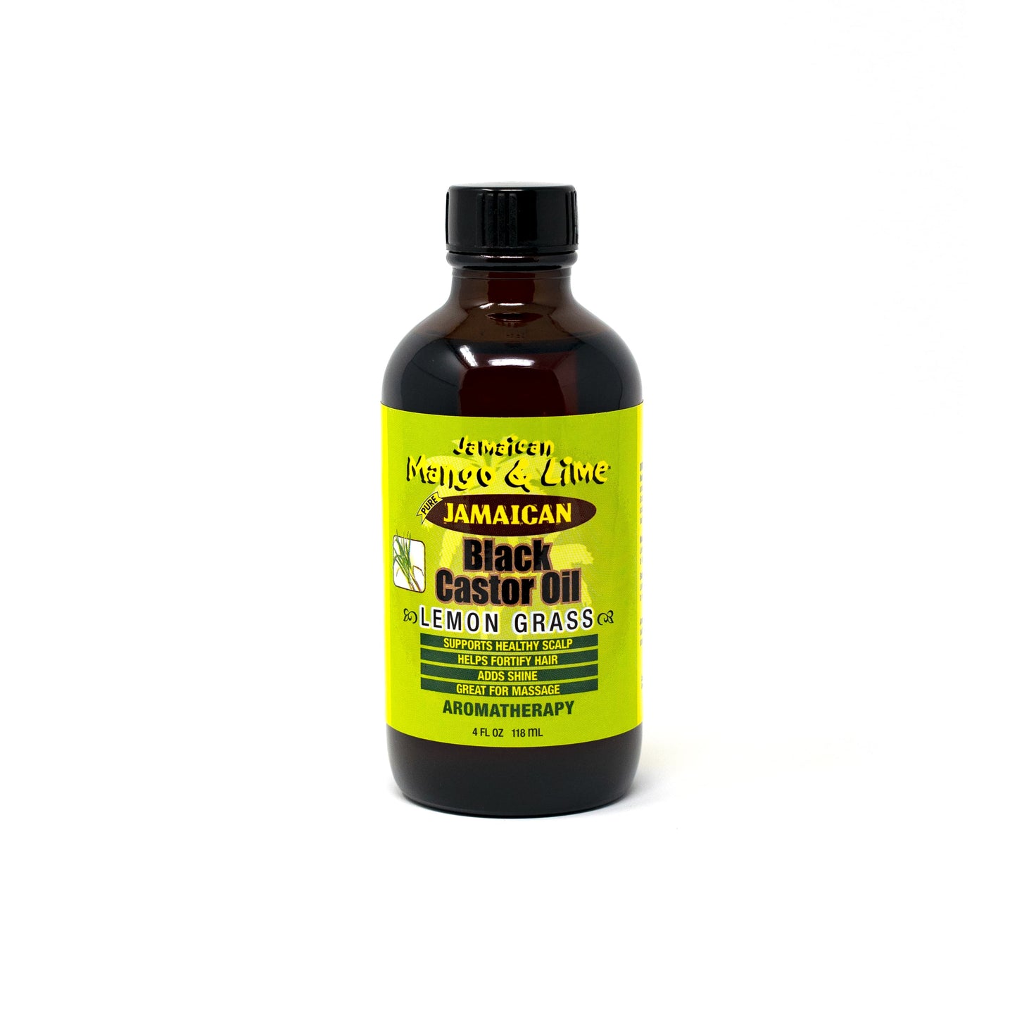 JM BLACK CASTOR OIL LEMON GRASS 4OZ