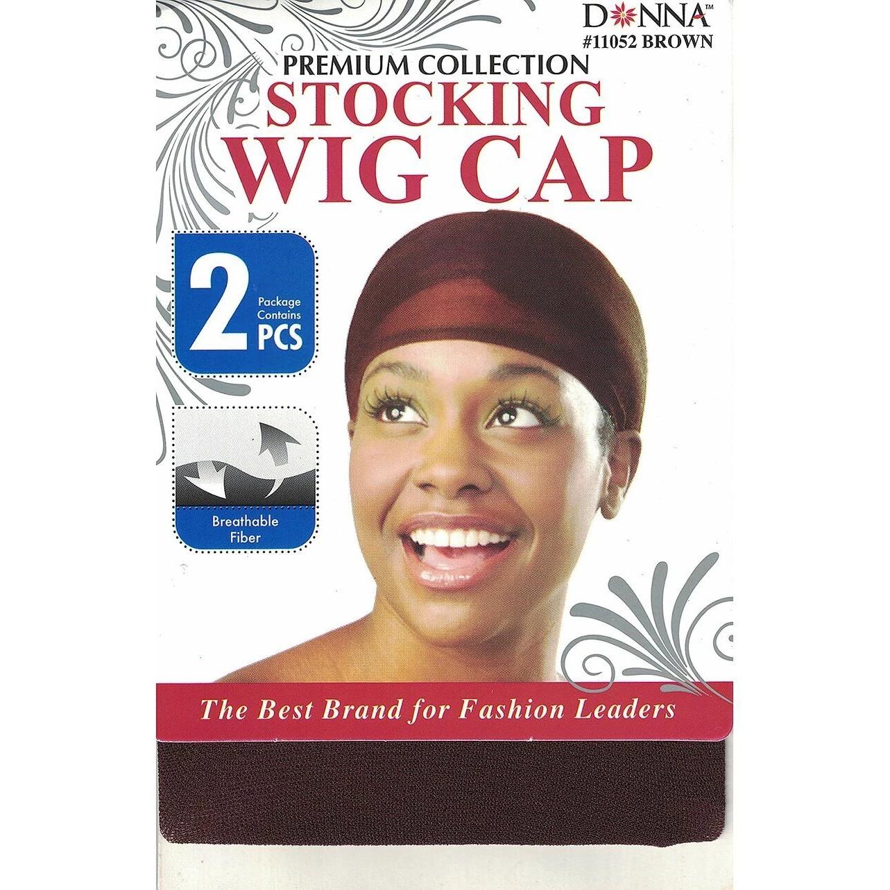 DONNA WIG CAP 2PCS BROWN #11052